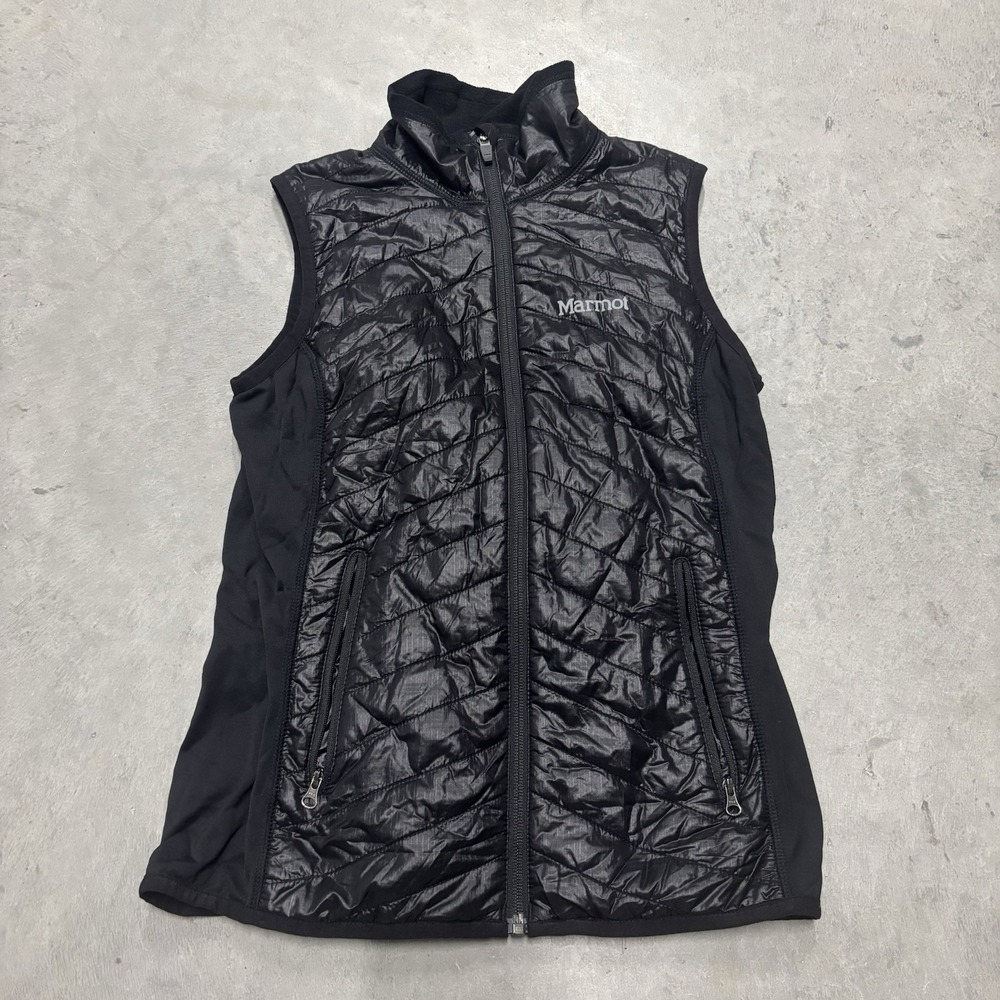 Marmot Vest Womens Solid Quilted Full Zip Pockets Sleeveless Outdoor Size XS